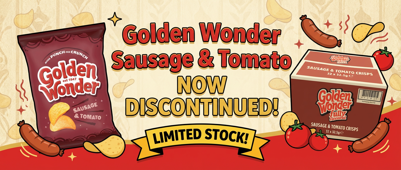 Golden Wonder Sausage & Tomato Crisps – Gone (Almost)… Don’t Say We Didn’t Tell You