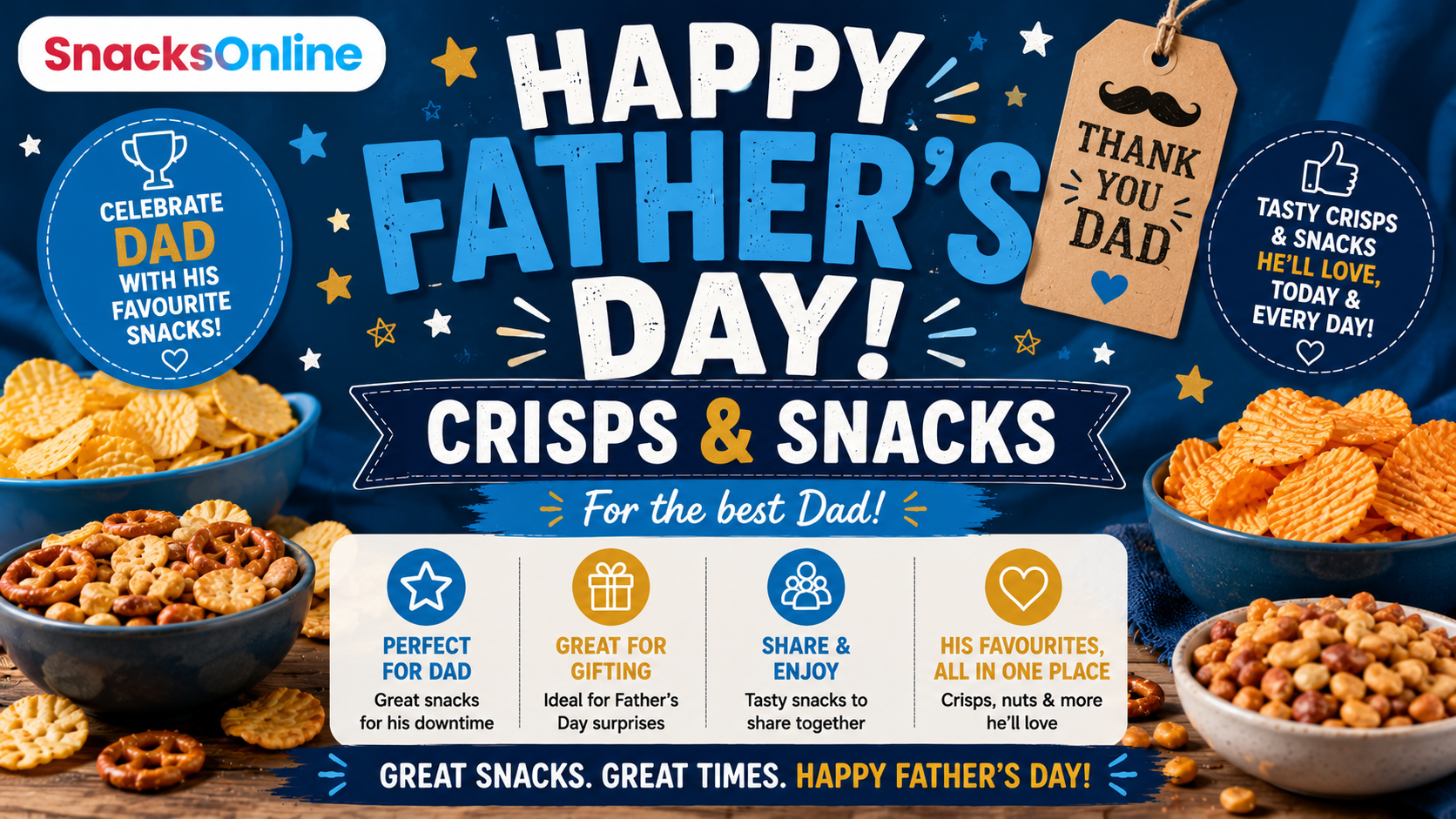 👔 Father’s Day Crisps & Snacks