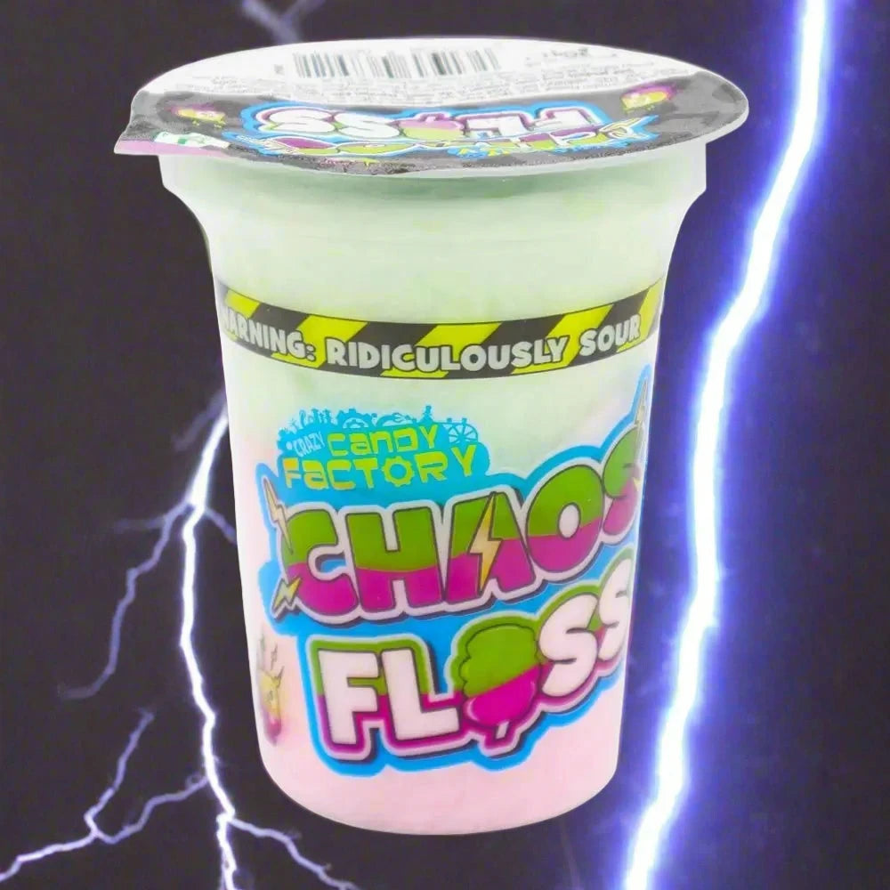 Crazy Candy Factory Chaos Candy Floss Sour Apple & Watermelon 20g