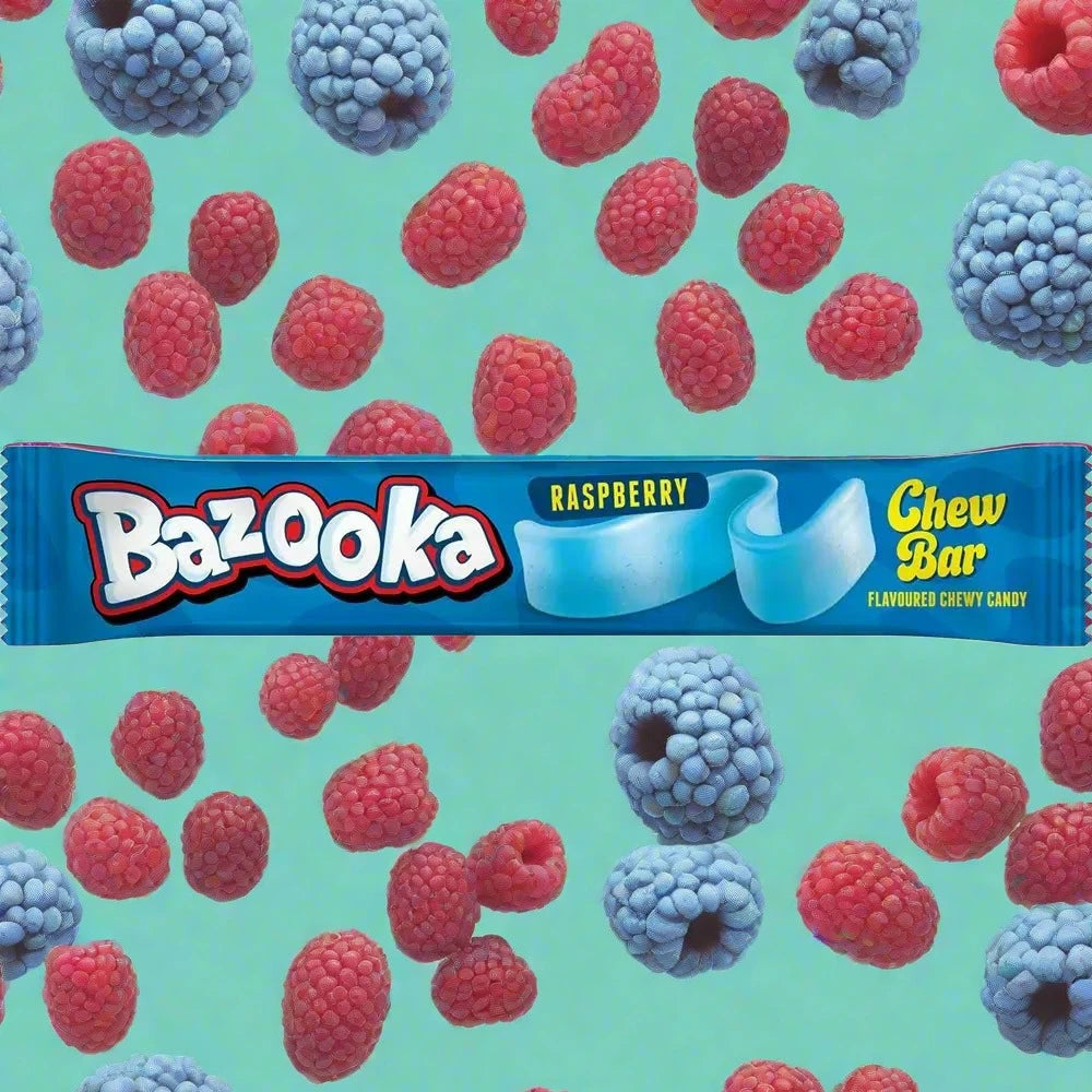 Bazooka Blue Raspberry Chew Bars 14g