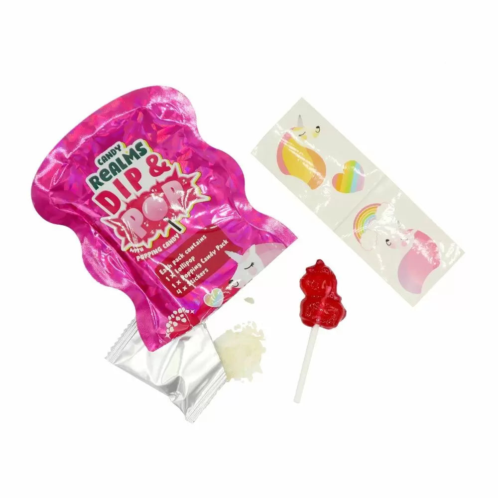 Candy Realms Unicorn Dip N Pop 16g Single