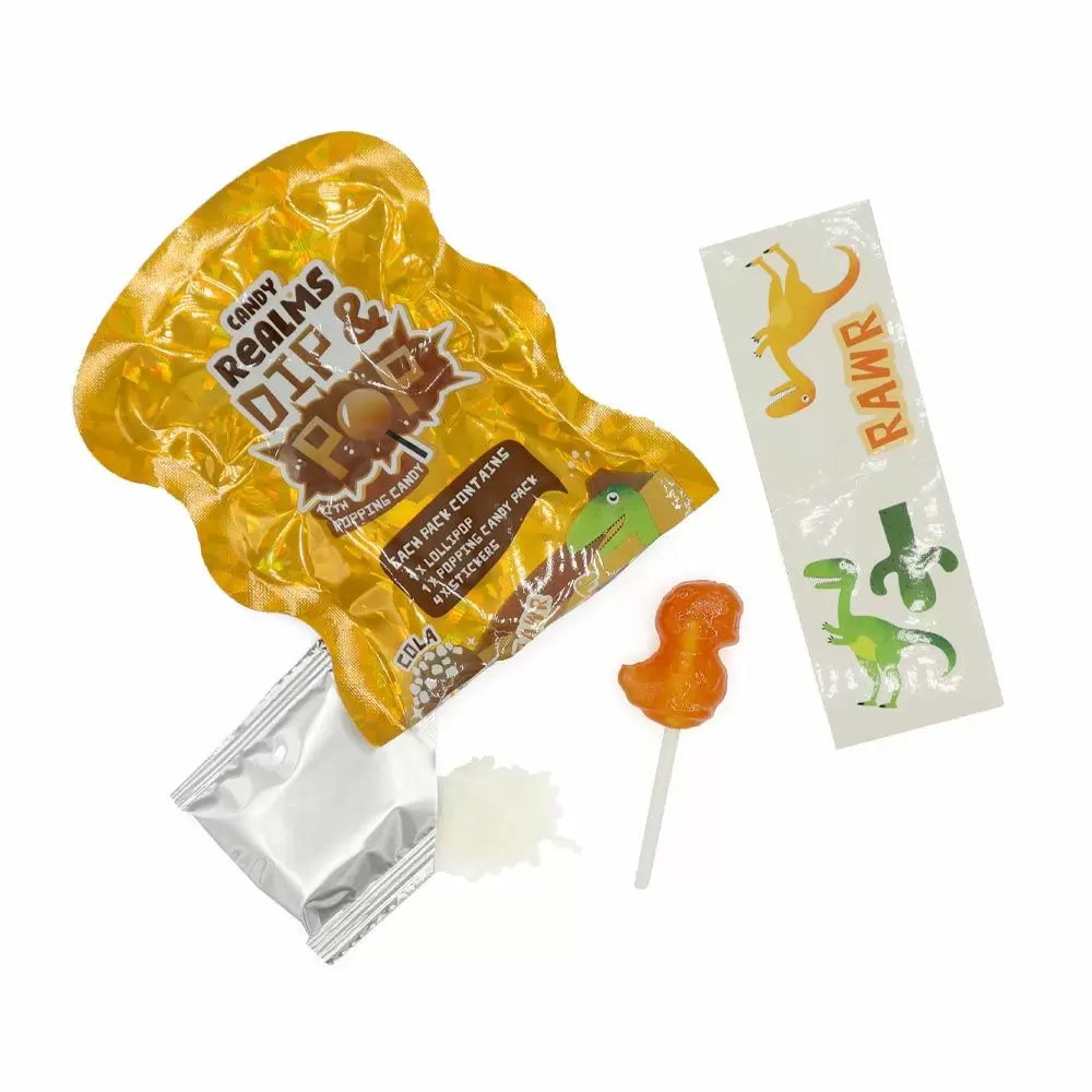 Candy Realms Dino Dip N Pop 16g Single