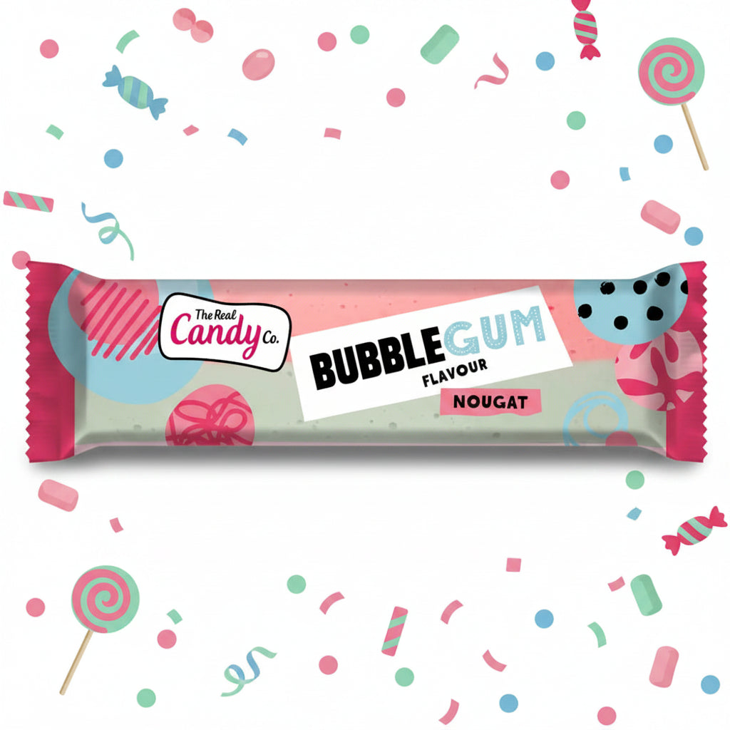 The Real Candy Co. Bubblegum Nougat Bar 130g