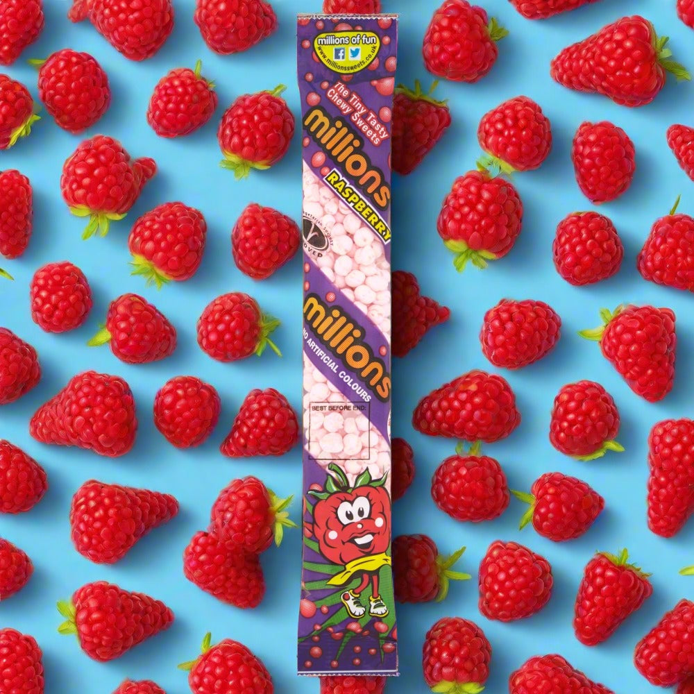 Millions Raspberry Tubes 55g