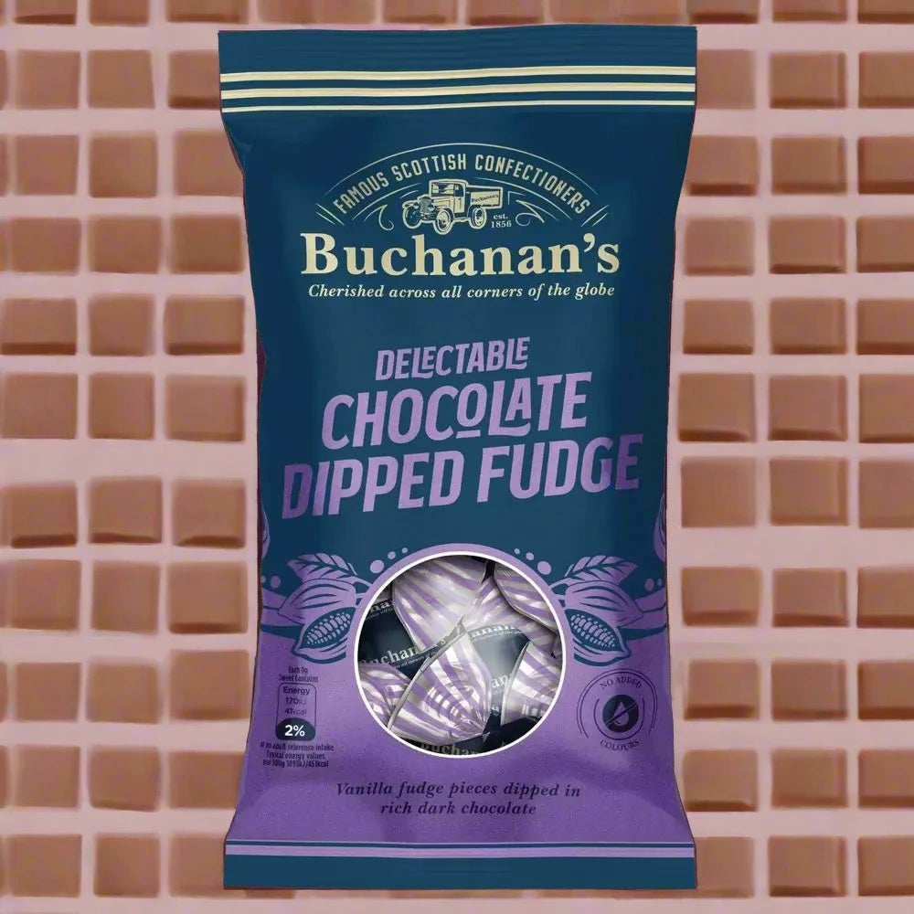 Buchanan's Delectable Chocolate Dipped Fudge Bag 120g