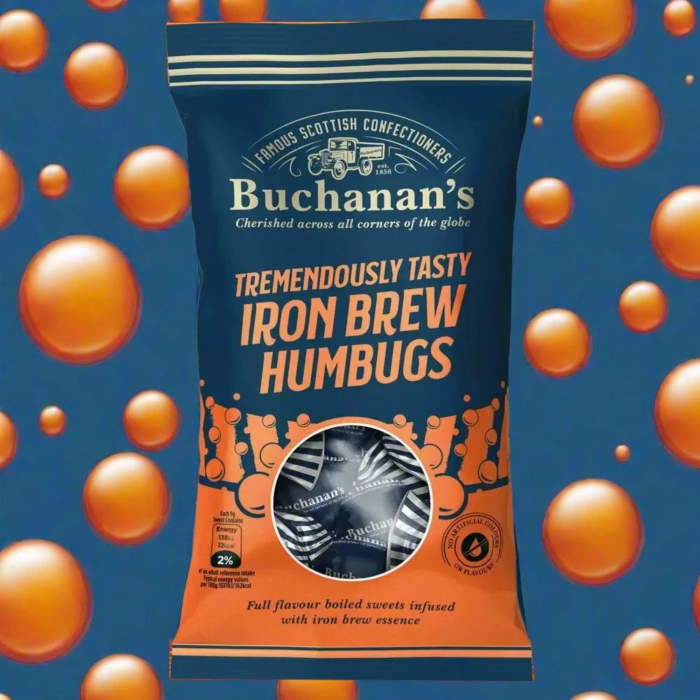 Buchanan's Tremendously Tasty Iron Brew Humbugs Bags 140g