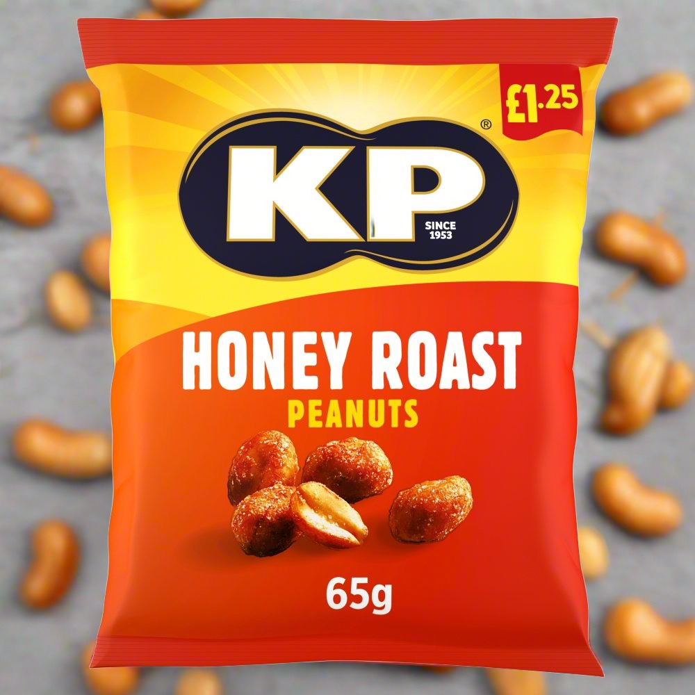KP Honey Roast Peanuts 65g, £1.25 PMP