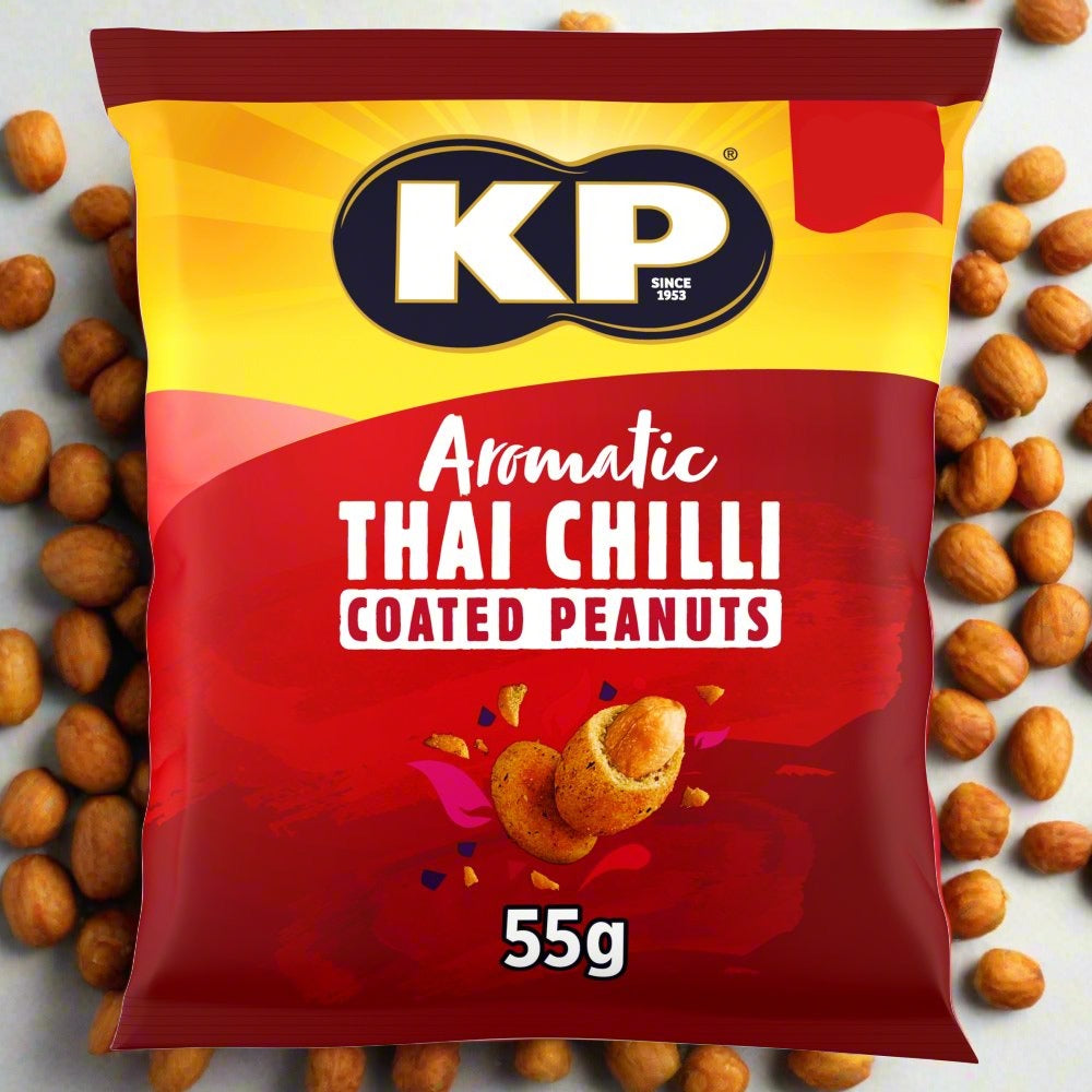 KP Aromatic Thai Chilli Coated Peanuts 55g, £1.25 PMP