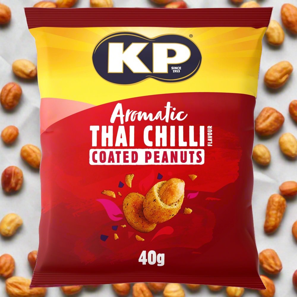 КР Aromatic Thai Chilli Coated Peanuts 40g 21 Pack on pub card