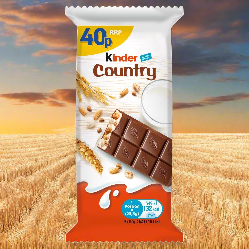 Kinder Country Chocolate With Cereal Bar 24g