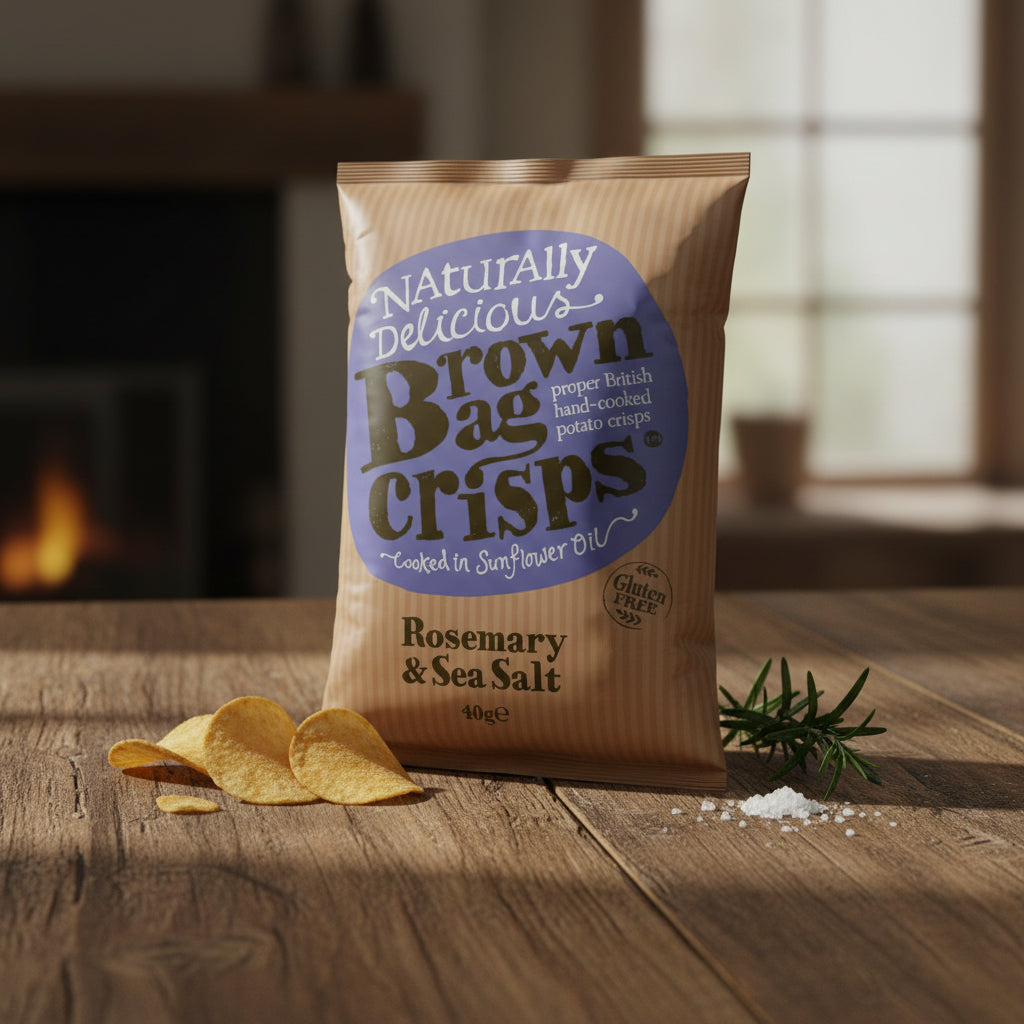 Brown Bag Crisps Rosemary & Sea Salt Flavour Crisps 40g