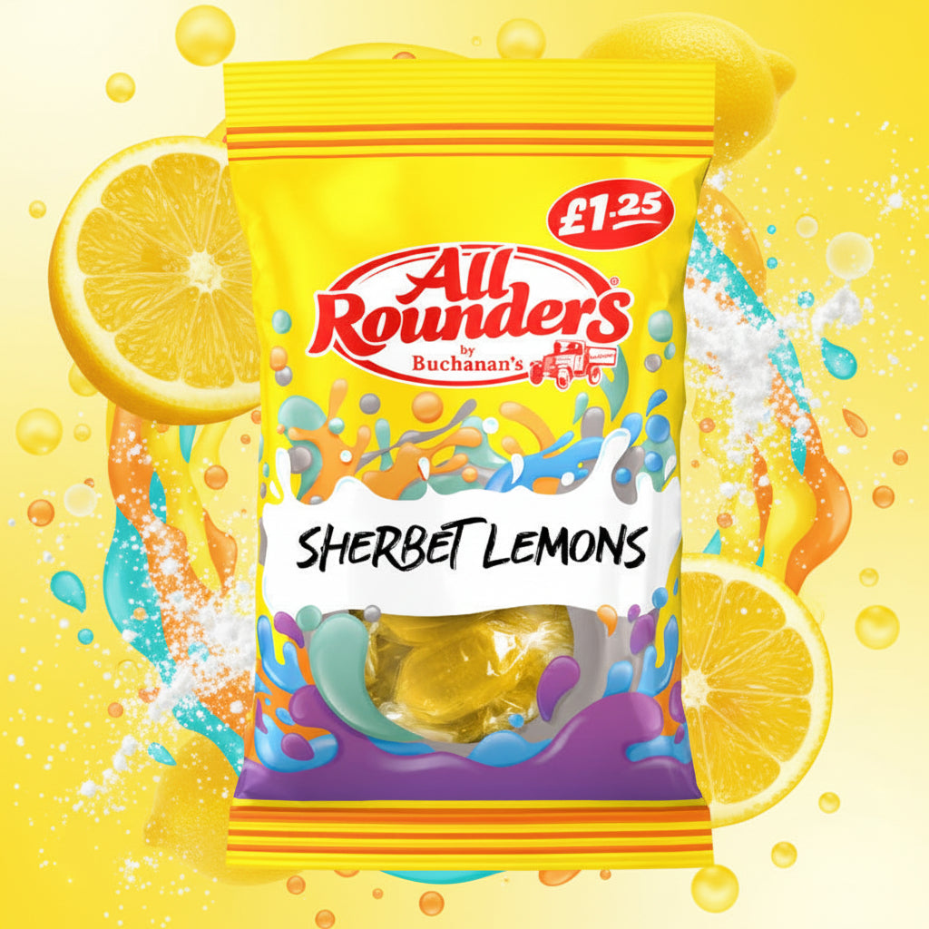 Buchanan’s All Rounders Sherbet Lemons 110g