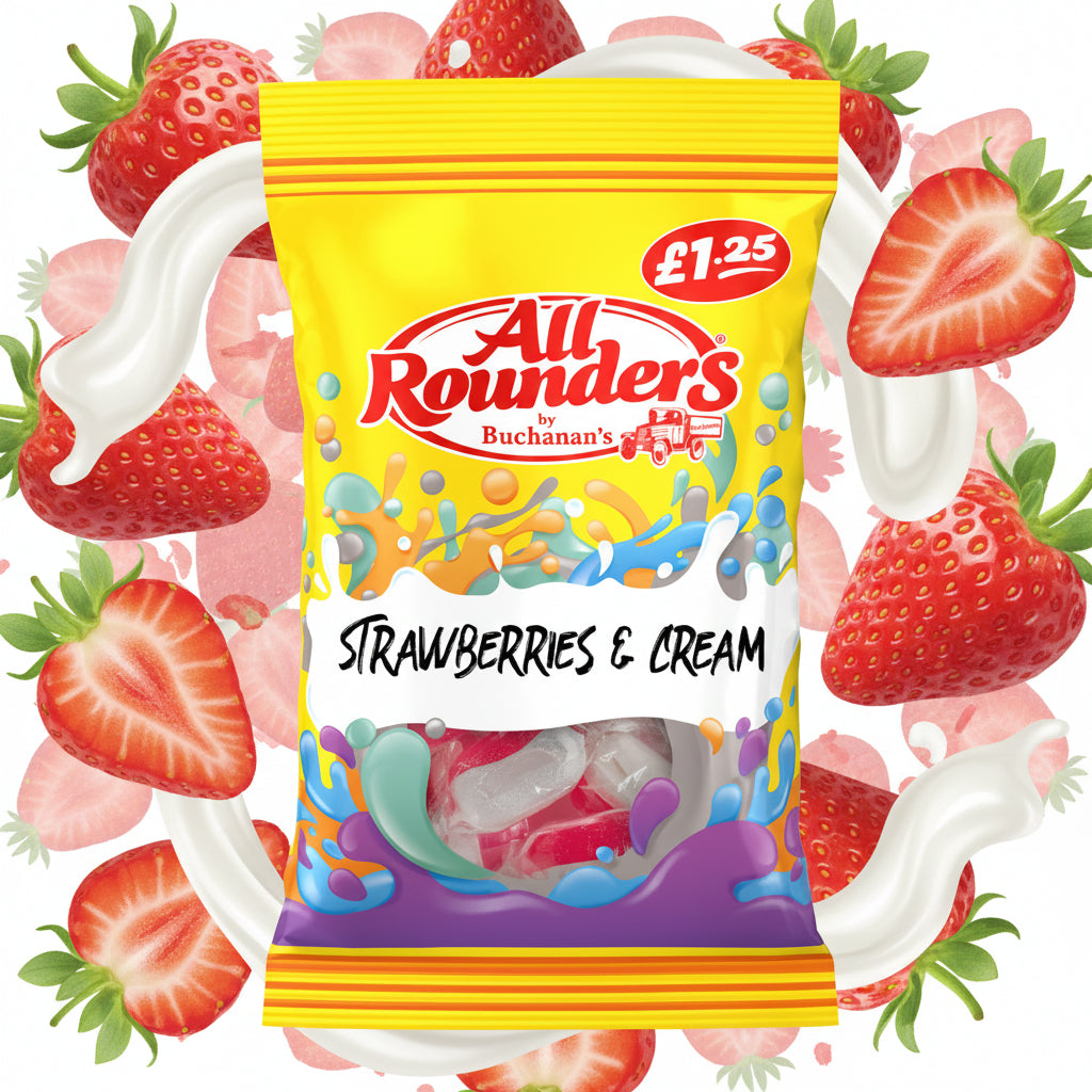 Buchanan’s All Rounders Strawberries & Cream 110g