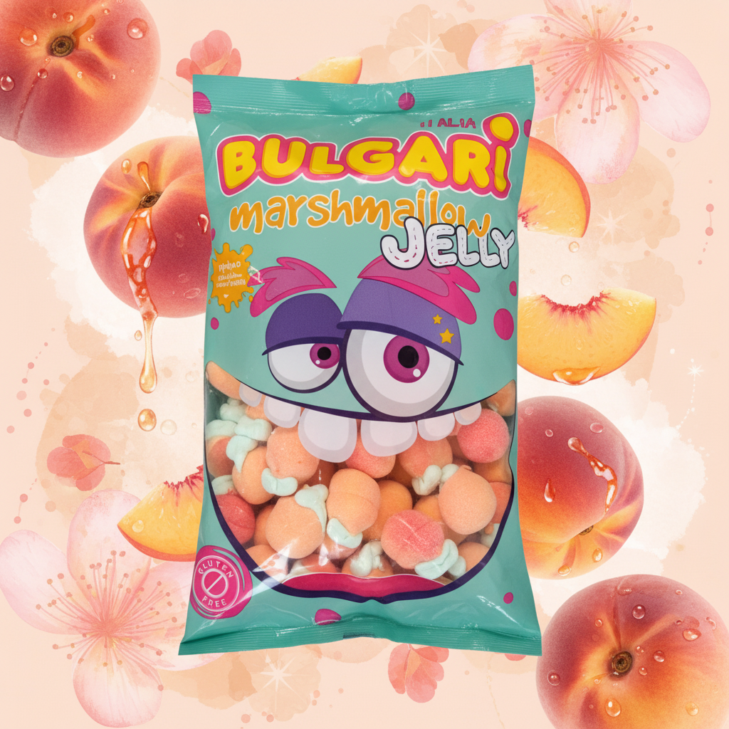 Bulgari Jelly Filled Peach Marshmallows 1kg