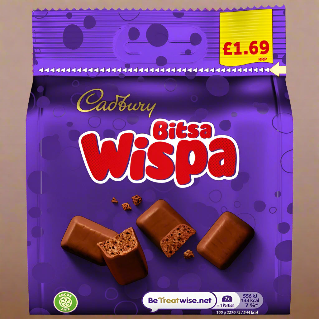 Cadbury Bitsa Wispa Chocolate Bag 85g Β£1.69 PMP
