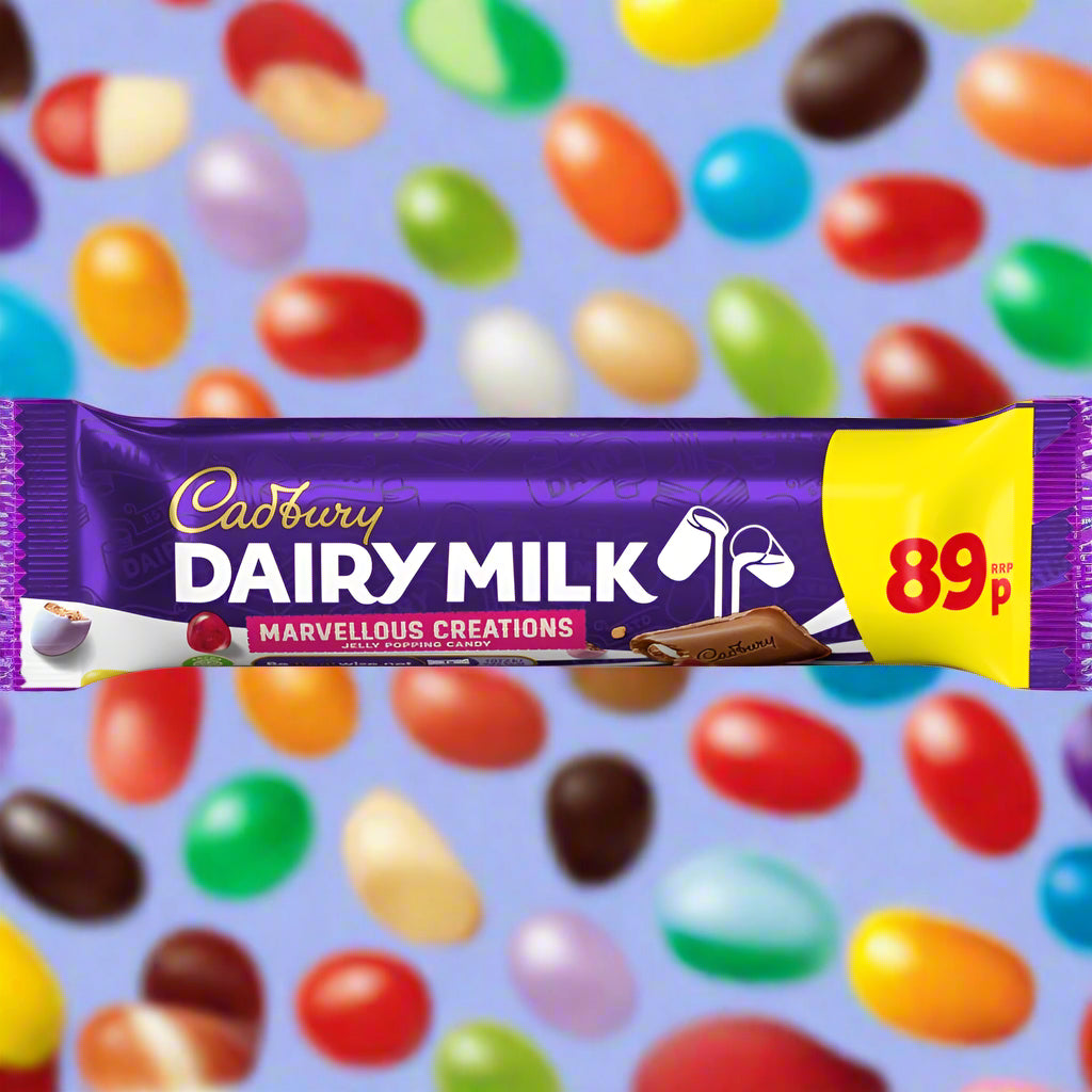 Cadbury Dairy Milk Marvellous Creations Jelly Popping Chocolate Bar 47g 89p PMP