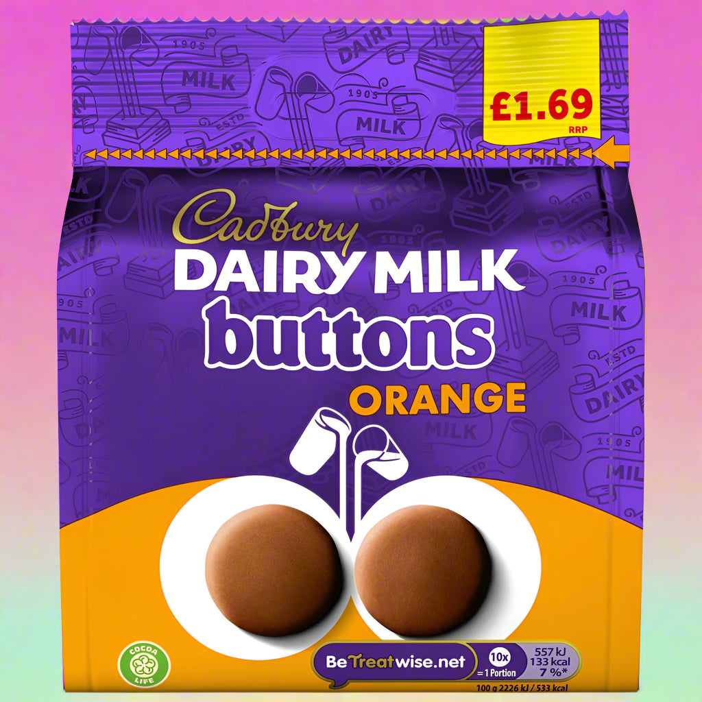 Cadbury Dairy Milk Orange Buttons Chocolate Bag 85g £1.69 PMP