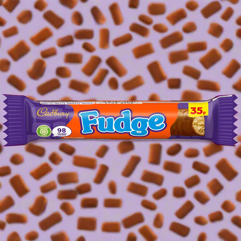 Cadbury Fudge Chocolate Bar 22g 35p PMP