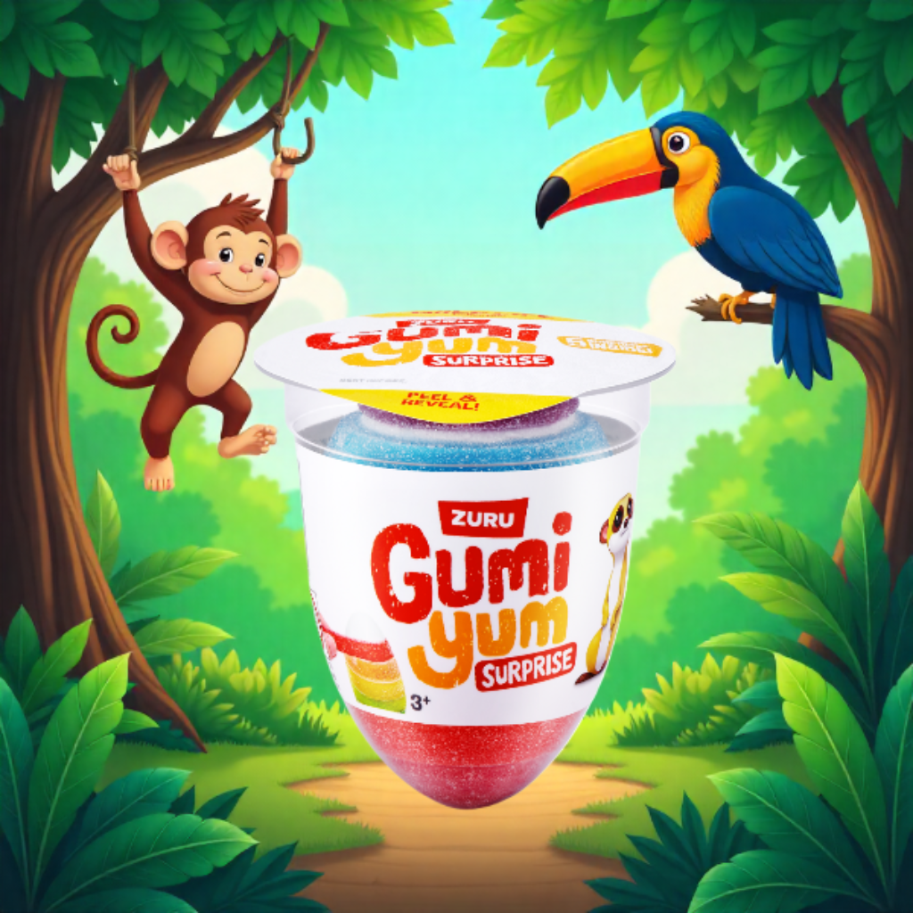 Gumi Yum Surprise Wildlife 22g Gummy & Toy By Zuru