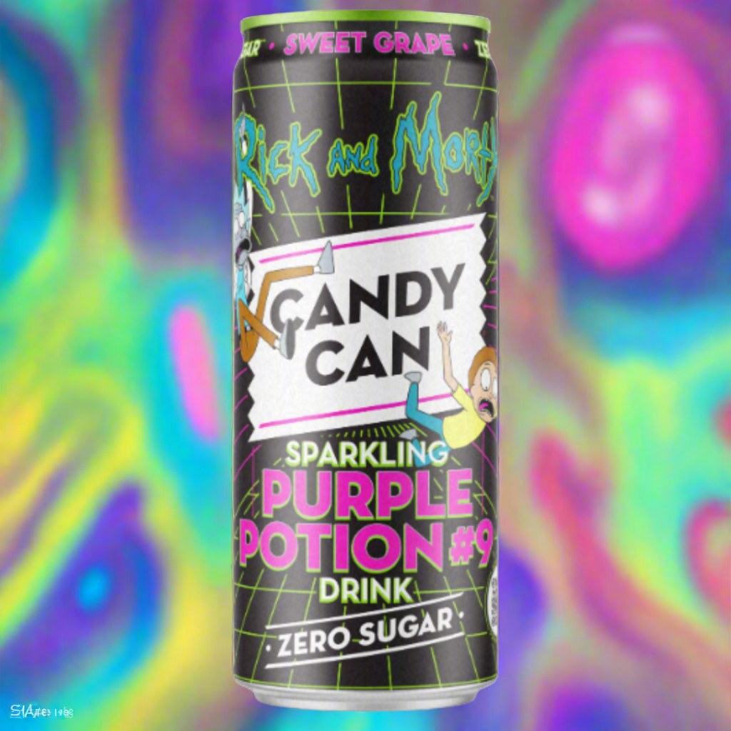 Candy Can Rick & Morty Sparkling Purple Potion #9 Drink Can 330ml