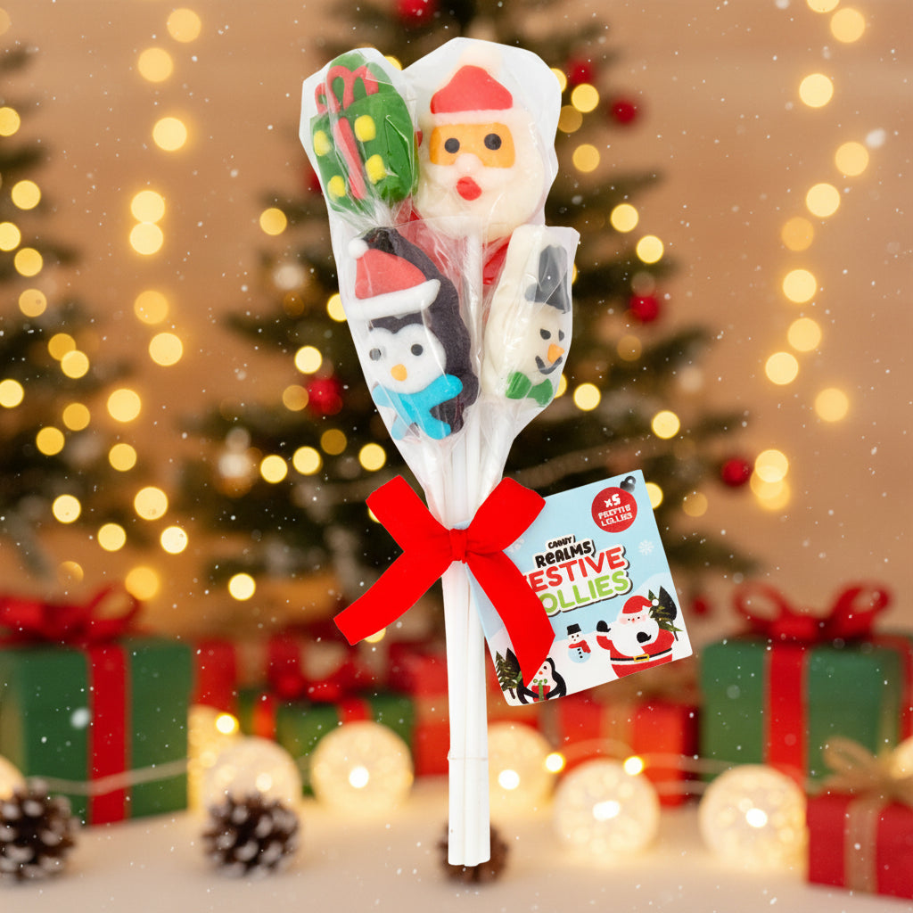 Candy Realms Festive Lollies 5 Pack 50g