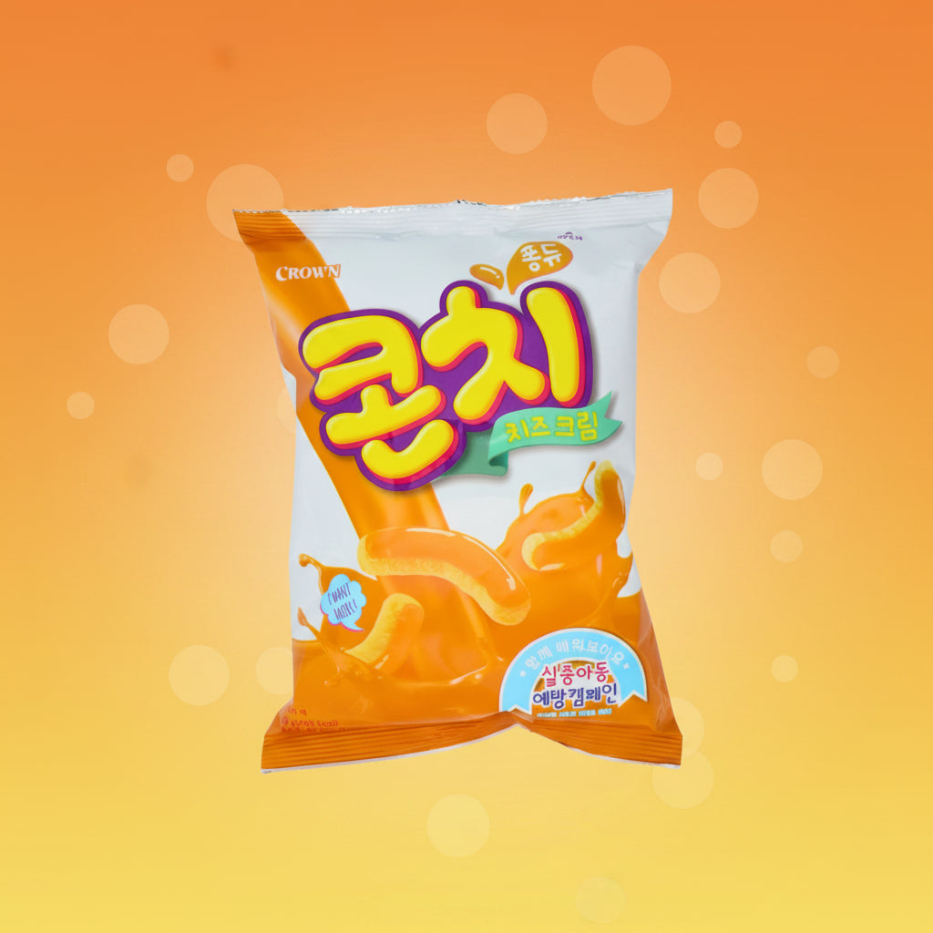 Crown Corn Chee Cheese Flavoured Snack Bag 66g