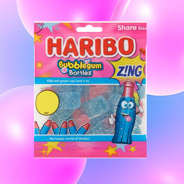 Haribo Bubblegum Bottles Zing 160g
