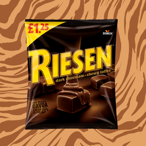 Riesen Dark Chocolate - Chewy Toffee 110g