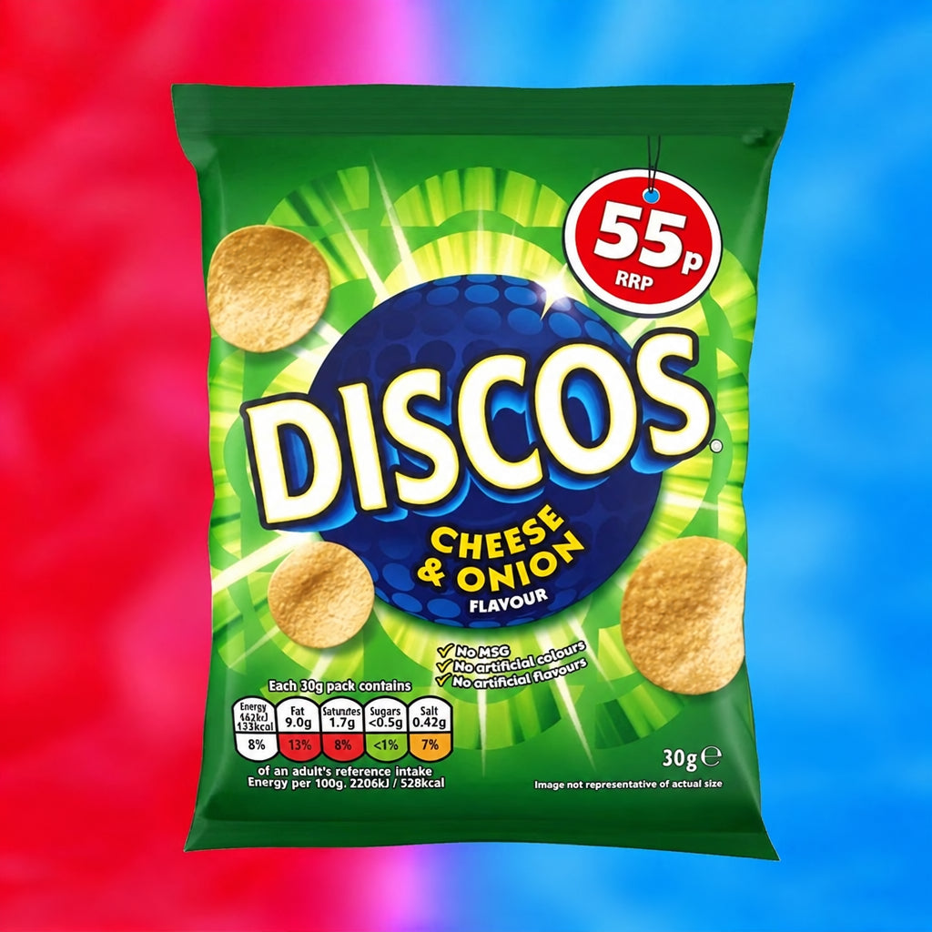 Discos Cheese And Onion Crisps 30g Single Packet