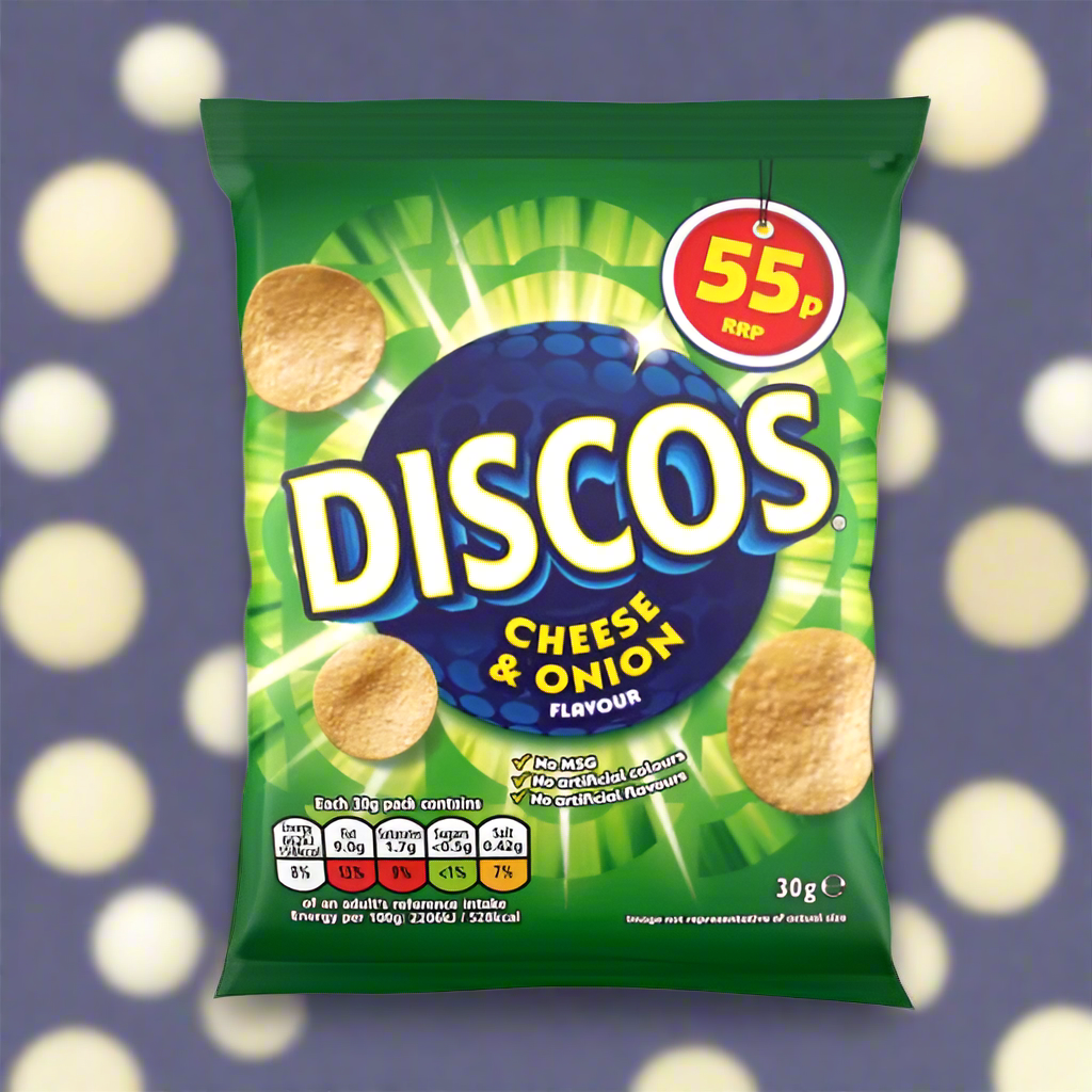 Discos Cheese And Onion Crisps 30g Single Packet
