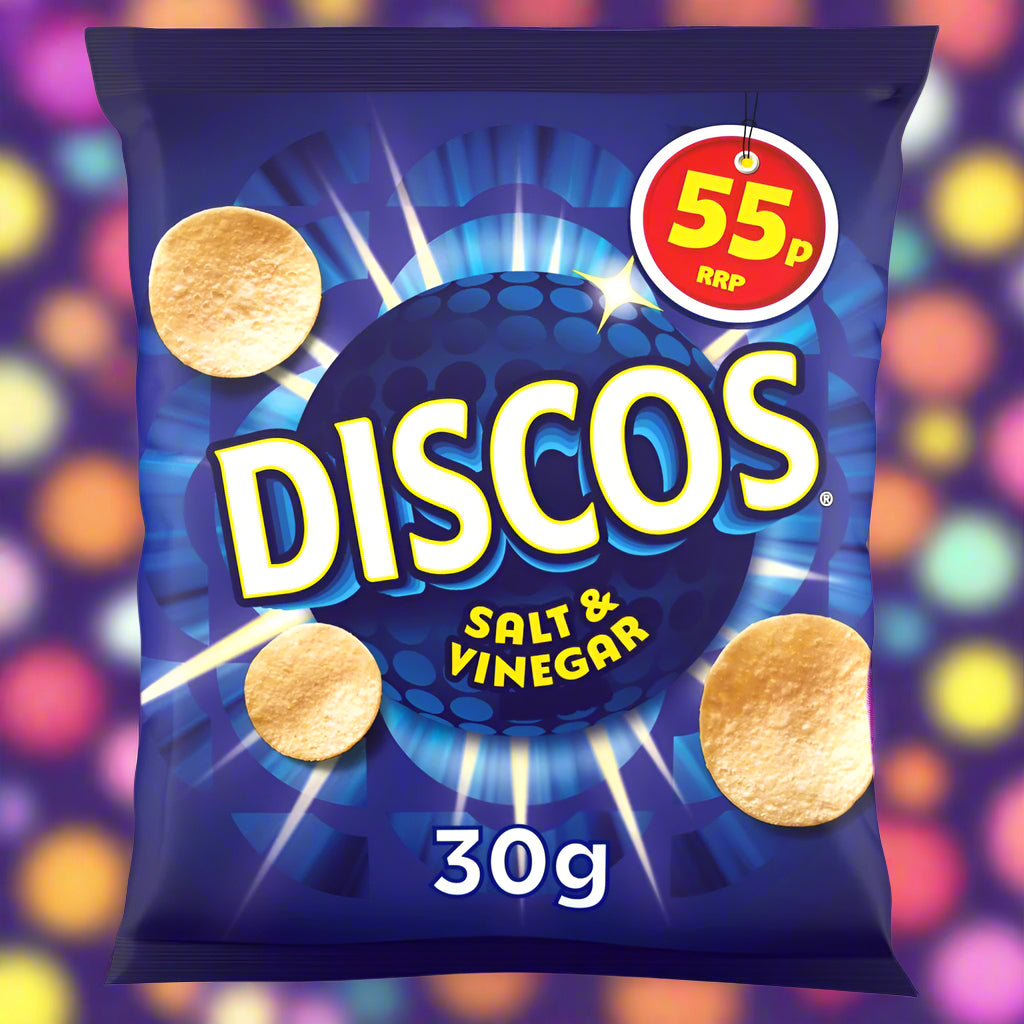 Discos Salt And Vinegar Crisps 30g Full Box (30 Pack)