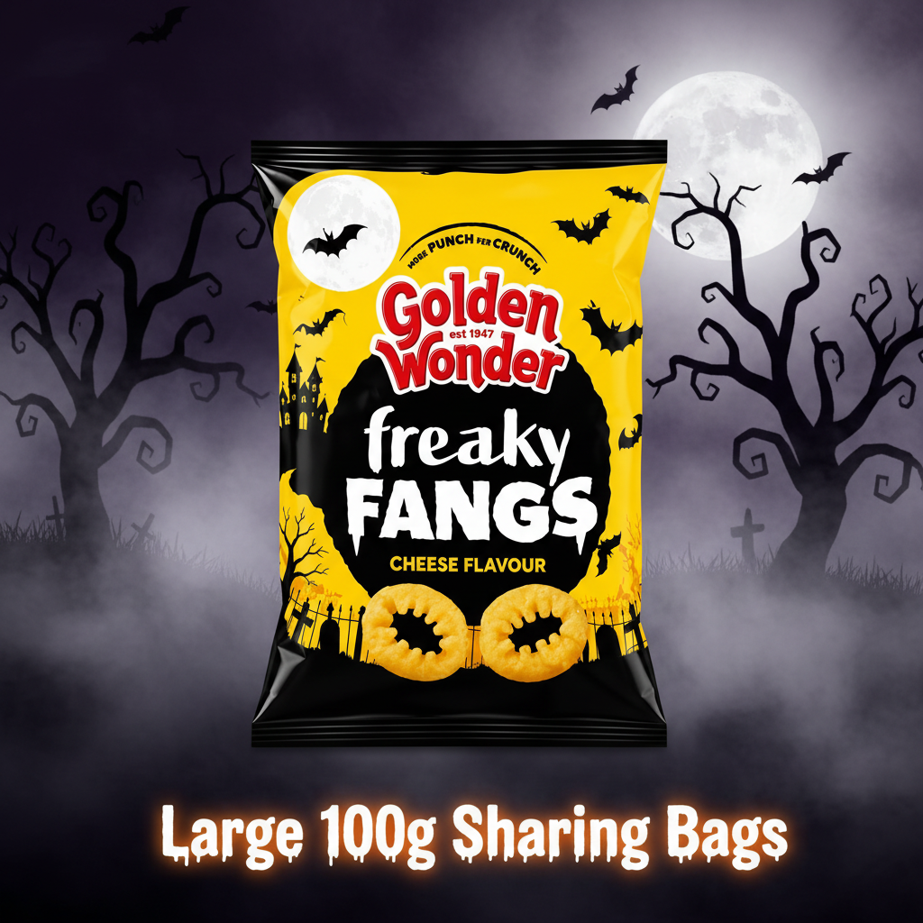Golden Wonder Limited Edition Freaky Fangs 100g – Full Box of 12 Bags