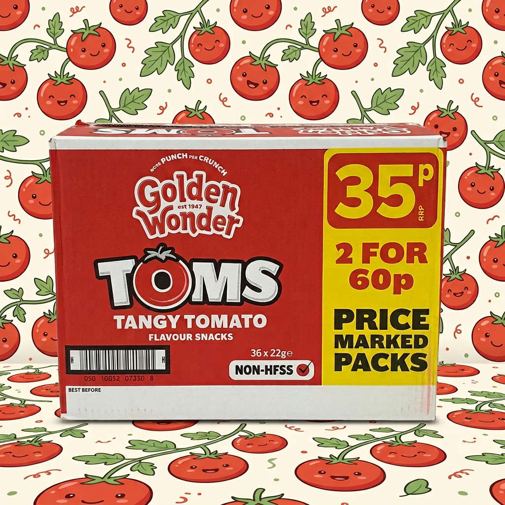 Golden Wonder Toms Corn Snacks 22g 36 Pack