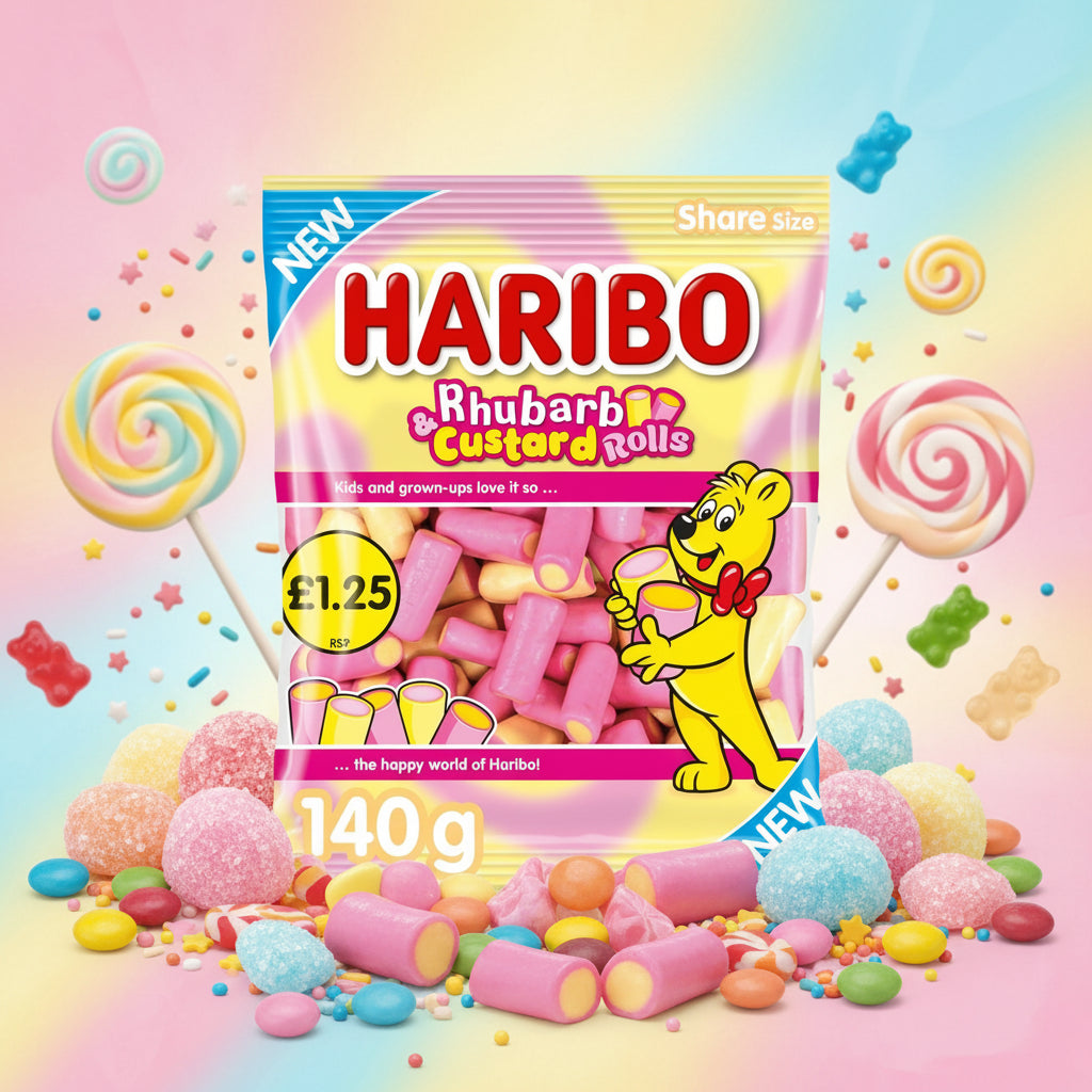 Haribo Rhubarb & Custard Bag 140g £1.25 PMP