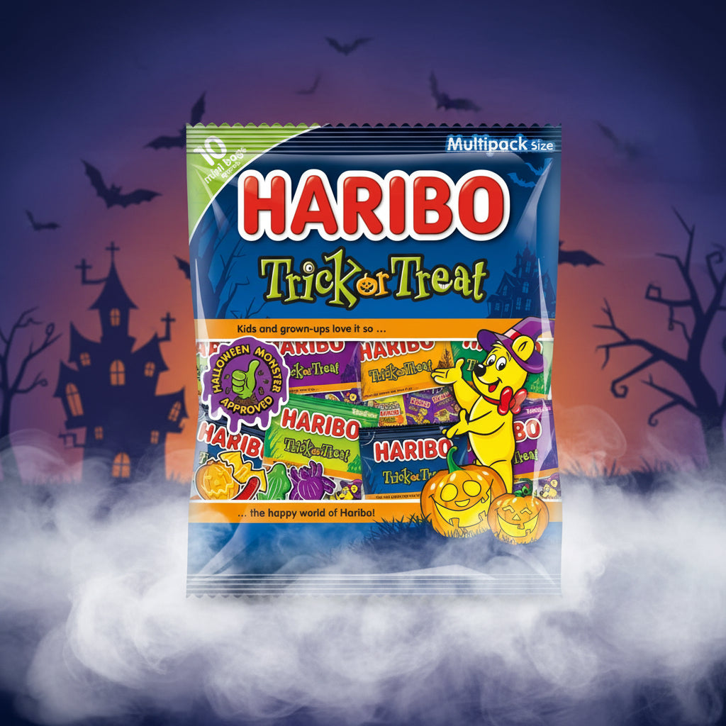 Haribo Trick or Treat Halloween Fruit Flavour Jelly & Foam Sweets Multipack 160g