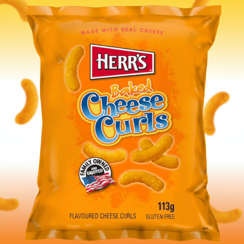 Herr's Baked Cheese Flavoured Curls 113g