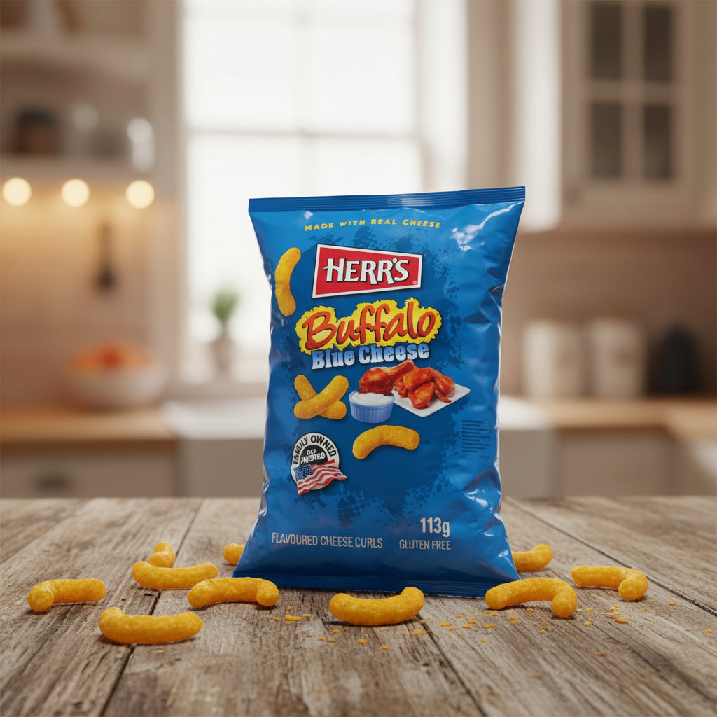 Herr's Buffalo Style Blue Cheese Flavoured Curls 113g
