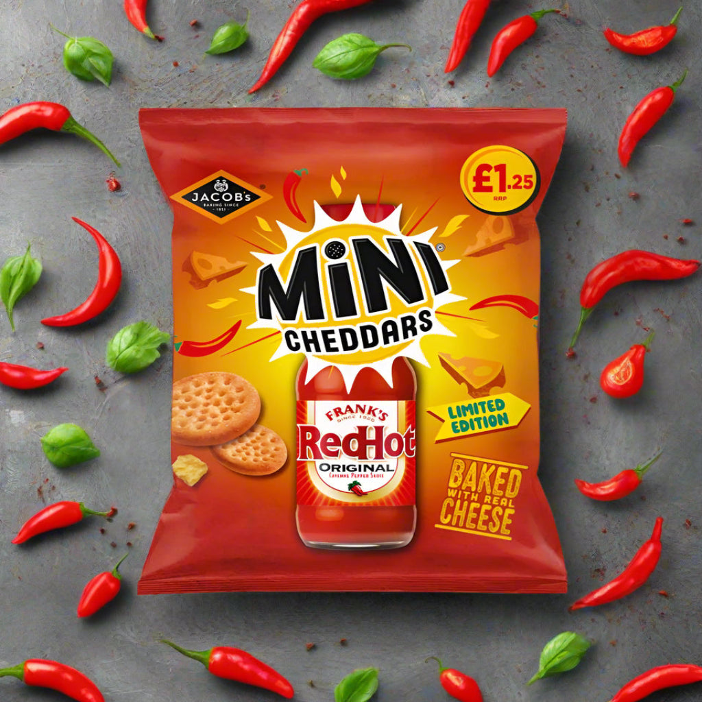 Jacob'S Mini Cheddars Franks Red Hot Original Baked Snacks 90g £1.25 PMP