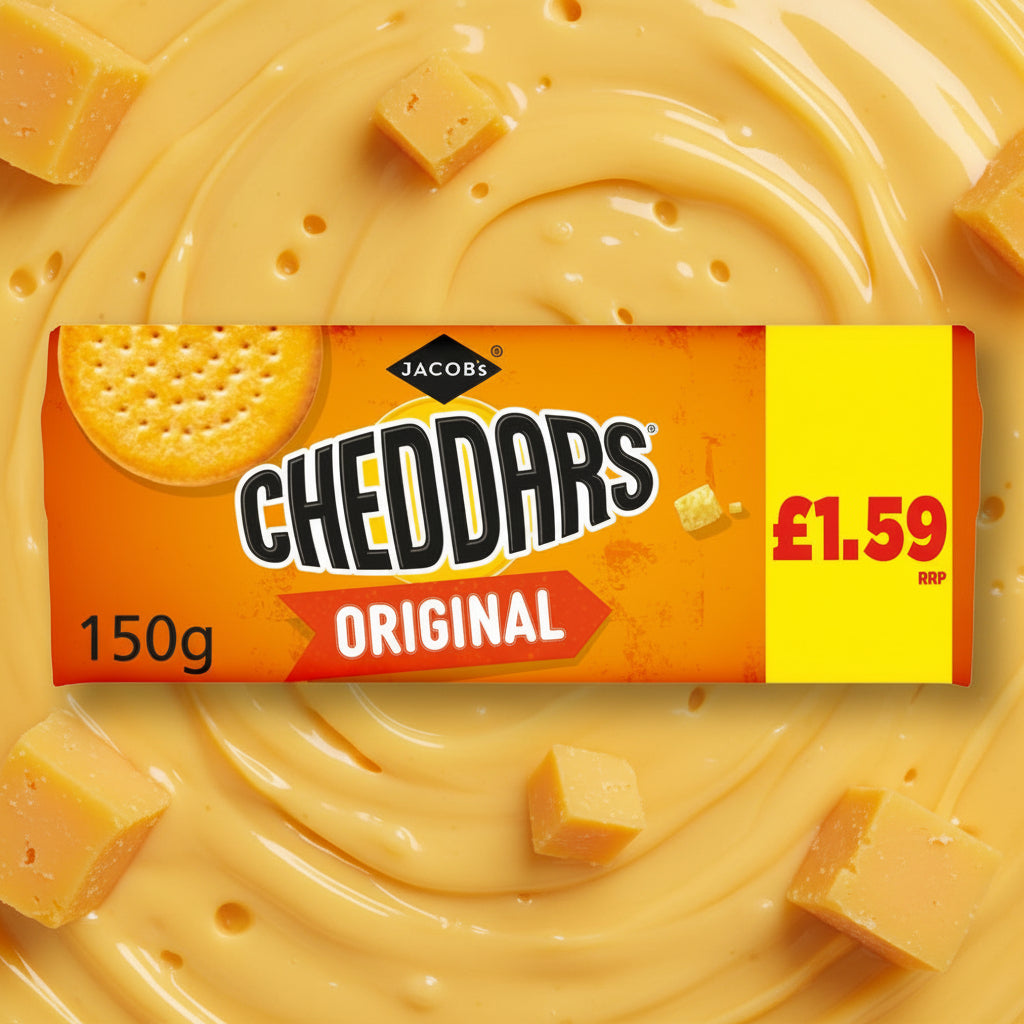 Jacob's Baked Cheddars Cheese Crackers 150g PMP £1.59