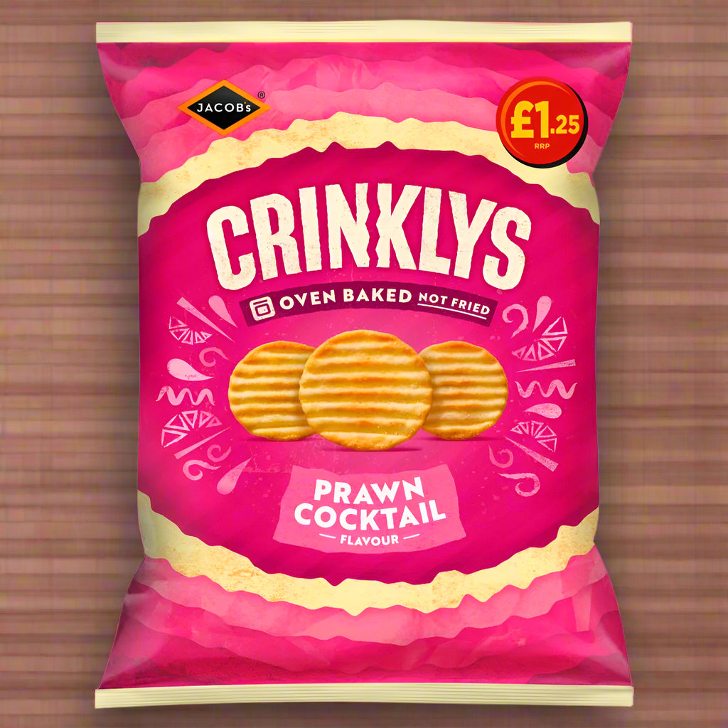 Jacob's Crinklys Prawn Cocktail Flavour 90g, PMP £1.25
