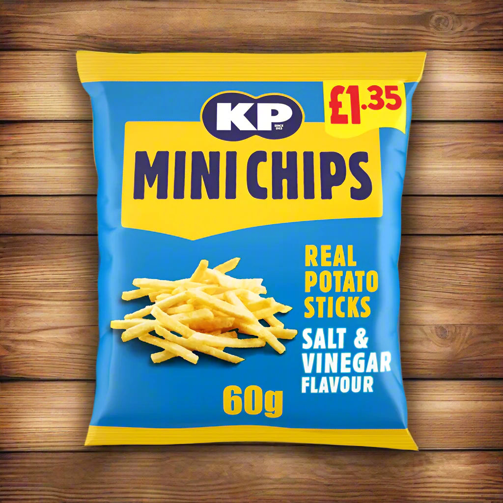 KP Mini Chips Salt And Vinegar 60g Full Box (20 Pack)