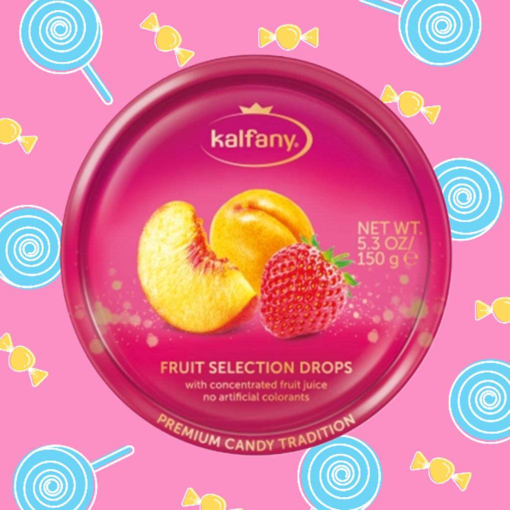 Kalfany Fruit Selection Drops Tin 150g