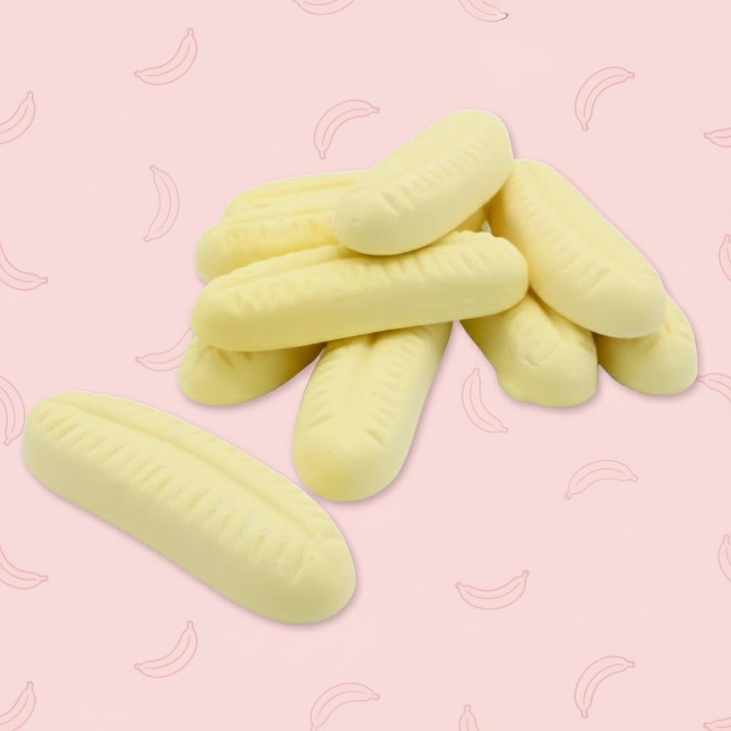 Kingsway Giant Foam Bananas – 100g Bagged Sweets