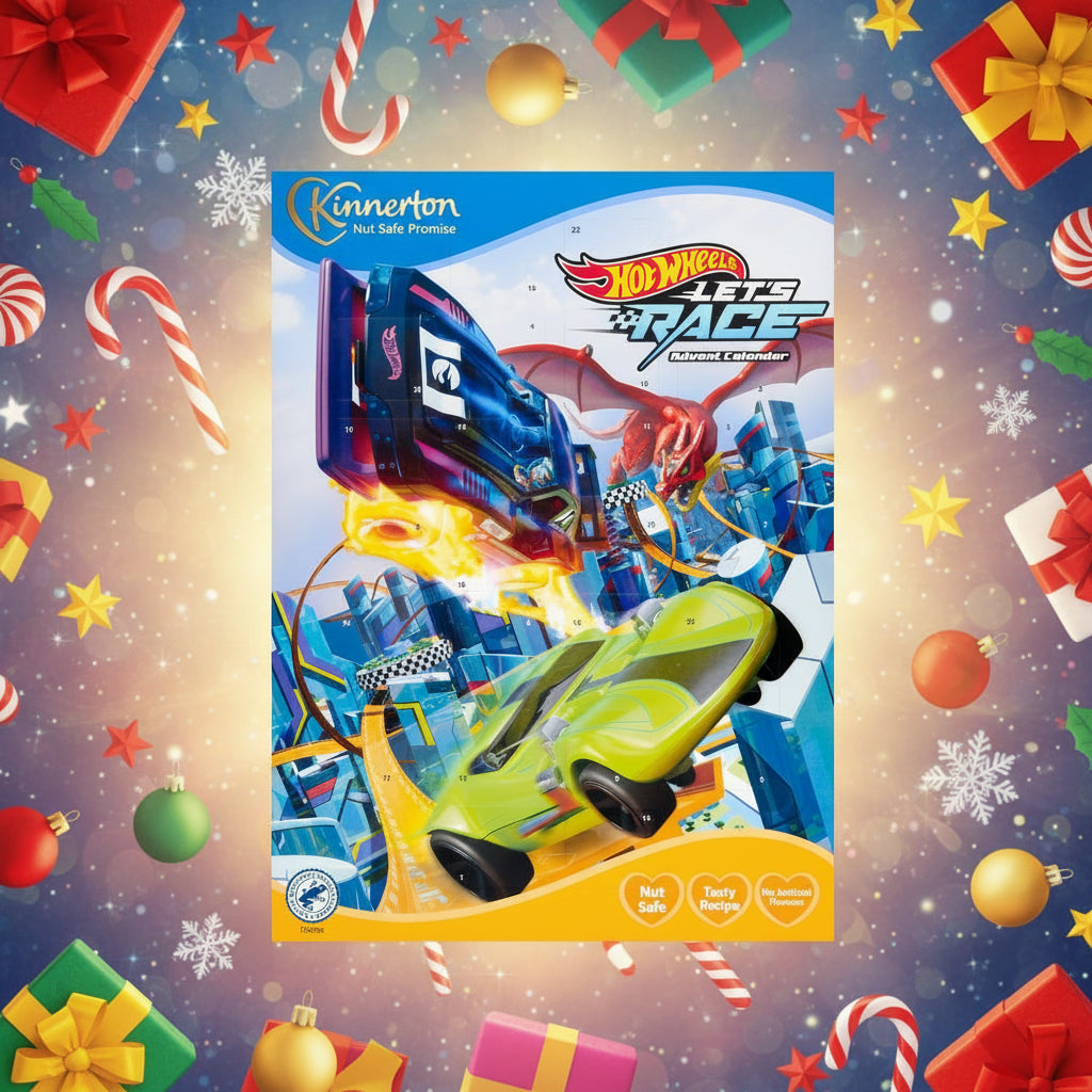 Kinnerton Hot Wheels Let's Race Advent Calendar 40g