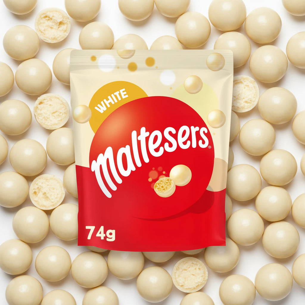 Maltesers White Chocolate Bag Pouch 74g BBE SEPT 2026