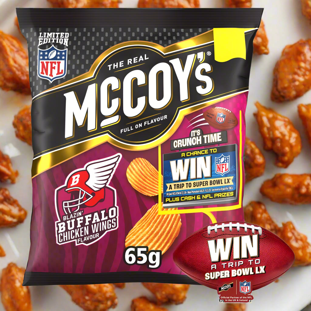 McCoy's Blazin' Buffalo Chicken Wings Crisps 65g, Β£1.35 PMP