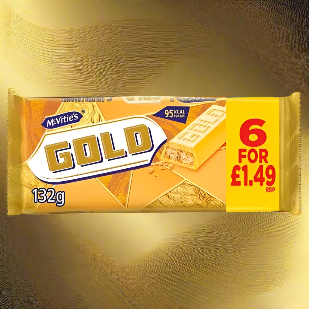 McVitie's Gold  Biscuit Bars 6 Pack 106g