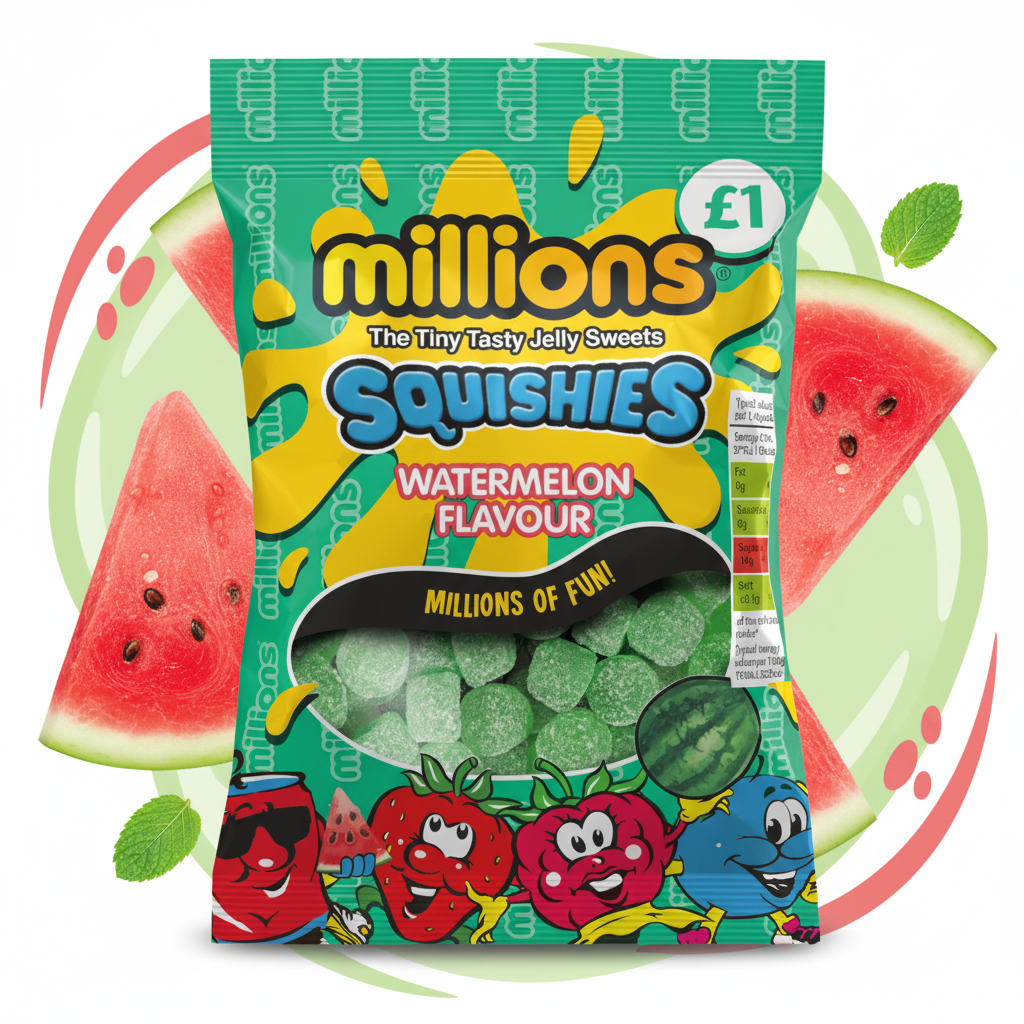 Millions Squishies Watermelon Bag 120g £1 PMP