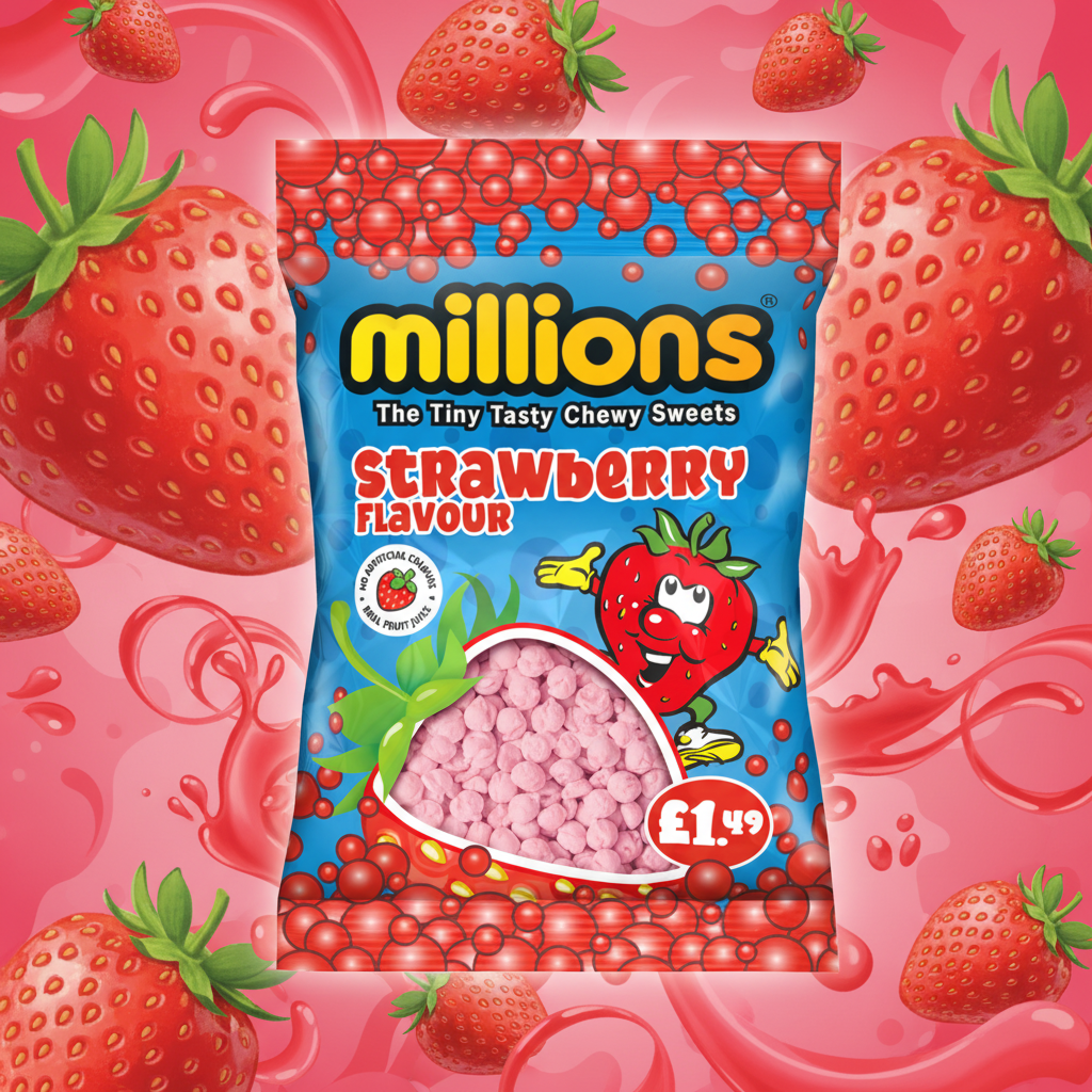 Millions Strawberry Bag 110g £1.49 PMP