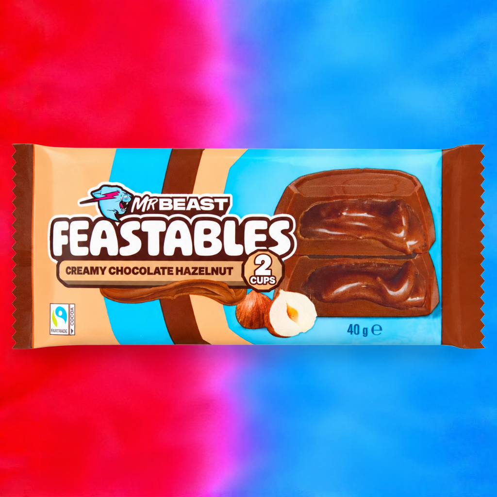 Mr Beast Feastables 2 Creamy Chocolate Hazelnut Cups 40g